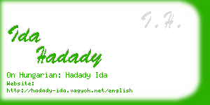 ida hadady business card